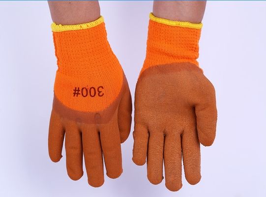 Cold Resistant Anti Slip 23cm Foam Latex Work Gloves