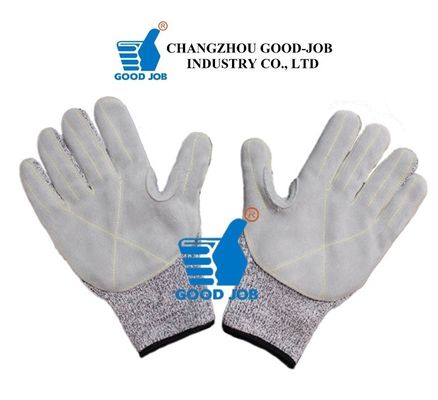 HPPE Polyethylene Puncture Resistant Cow Leather Level 5 Gloves